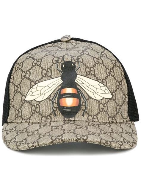 black gucci hat with bee